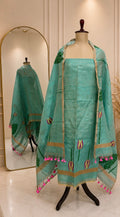 Premium Lenin Tissue Jamdani Suit ( 2 piece)
