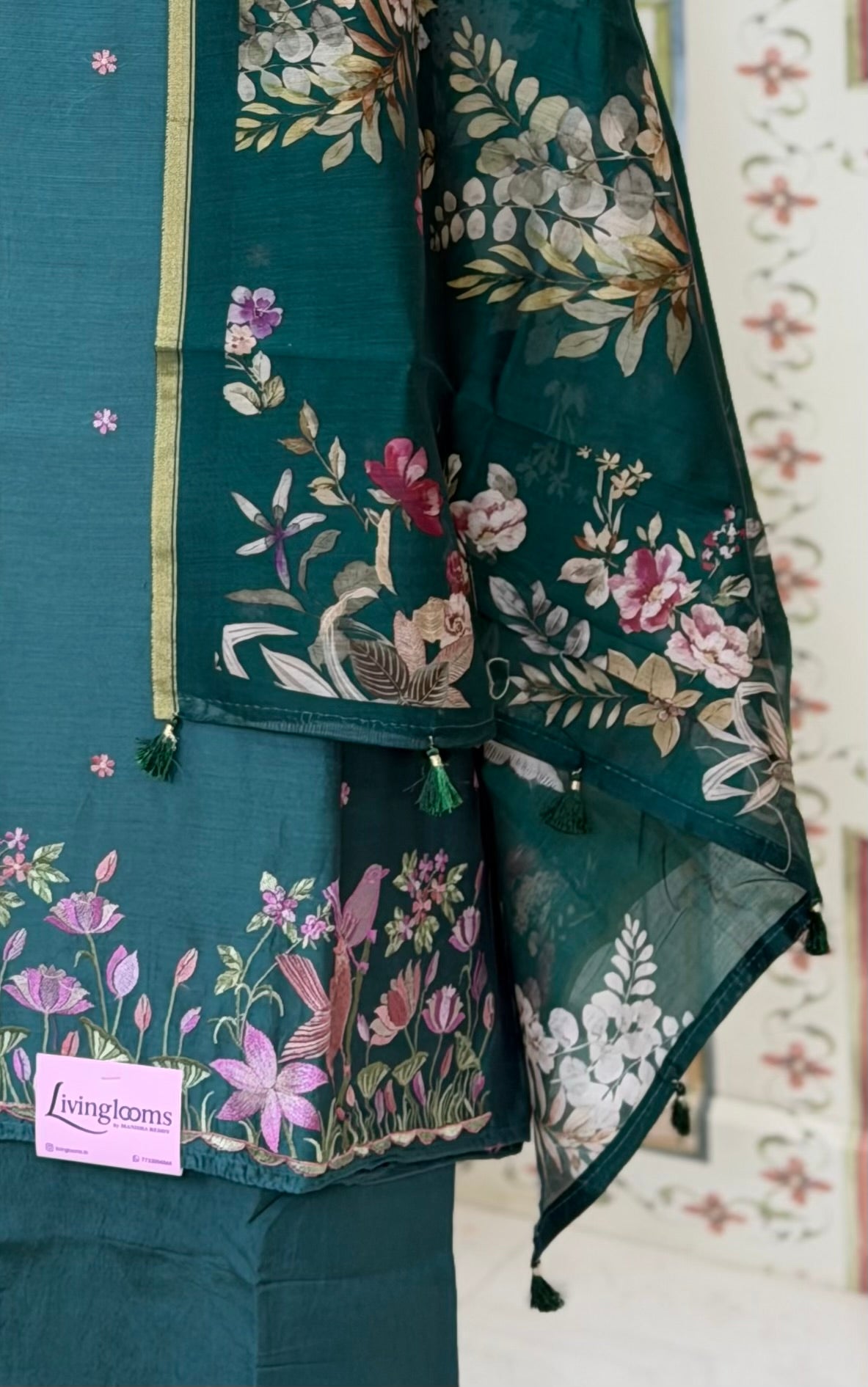 Pure Mulchanderi Suit (3 piece)