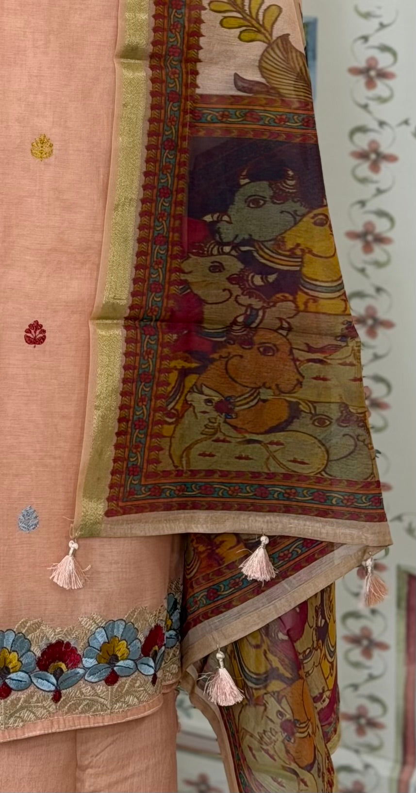 Pure Mulchanderi suit *Kalamkari Dupatta