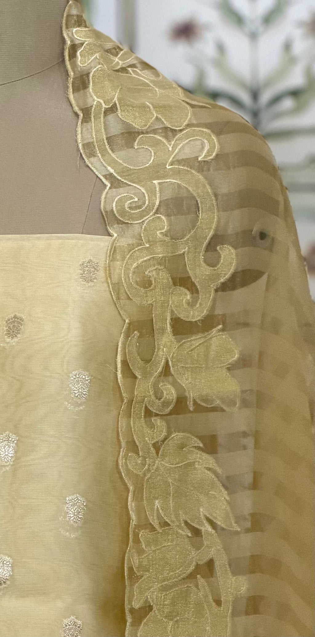 Pure Banaras Silk & Organza Dupatta Suit (3 piece)