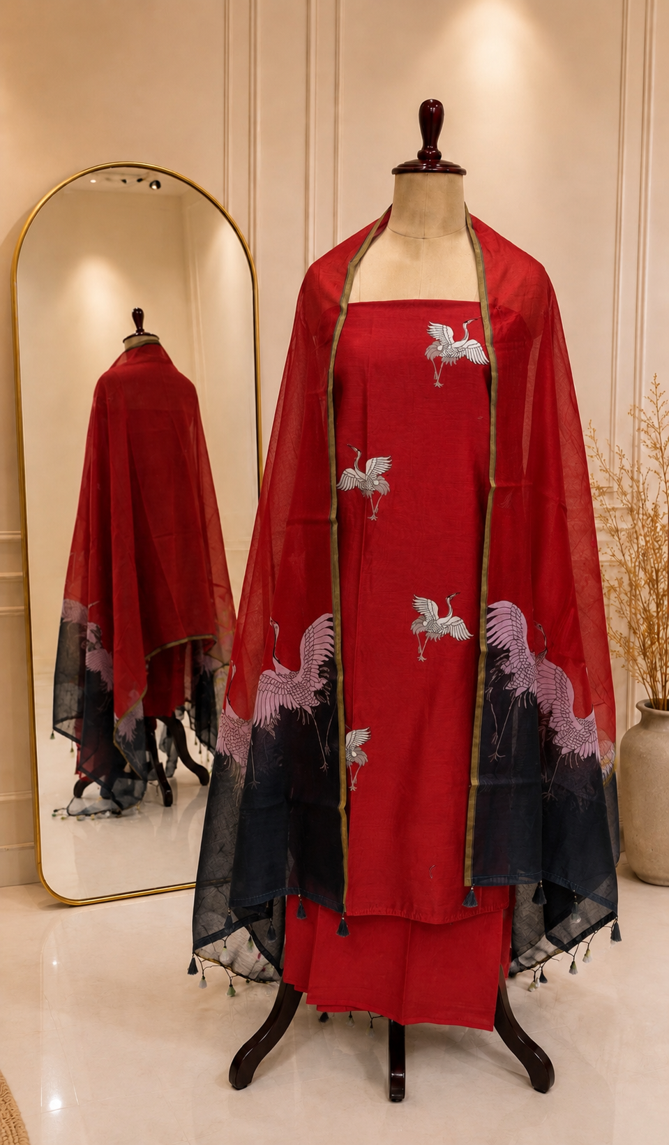 Pure Mulchanderi Suit