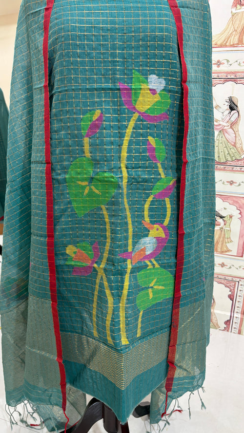 Handloom Cotton Jamdhani suit (2 piece)