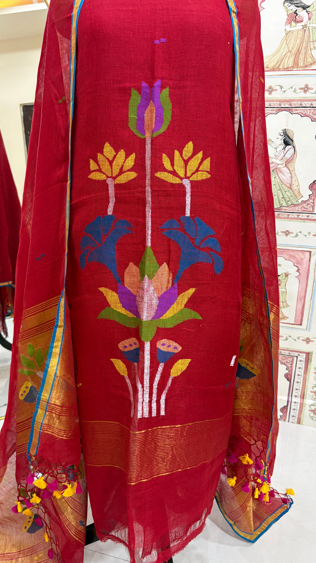 Pure Linen Jamdhani suit (2 piece)