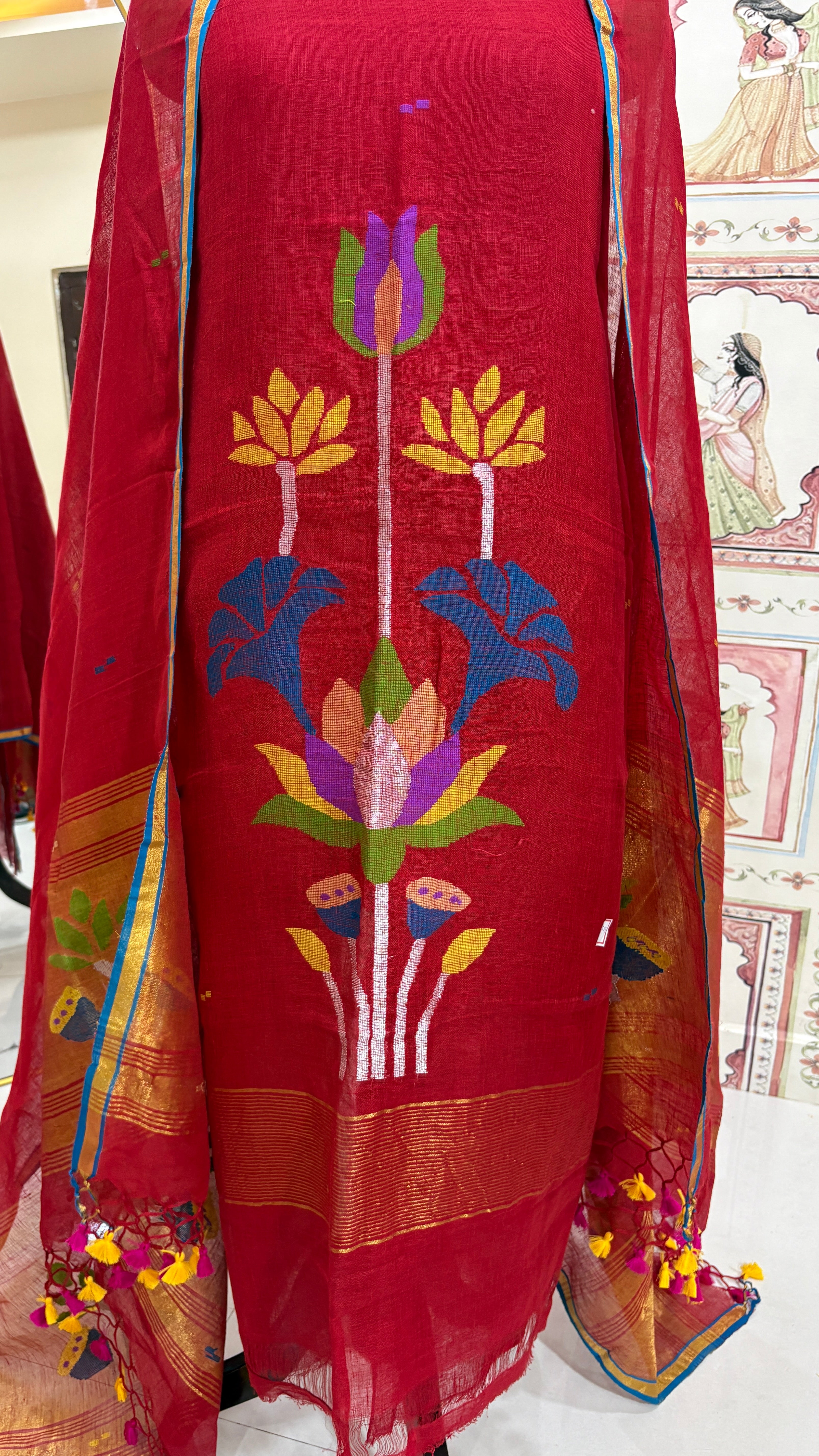 Pure Linen Jamdhani suit (2 piece)